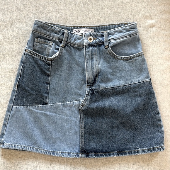 Zara short denim skirt - Picture 3 of 6